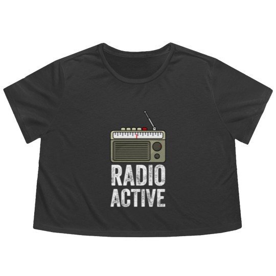 Discover Radio Active HAM Radio Gift Radio Operator Flowy Cropped Tees
