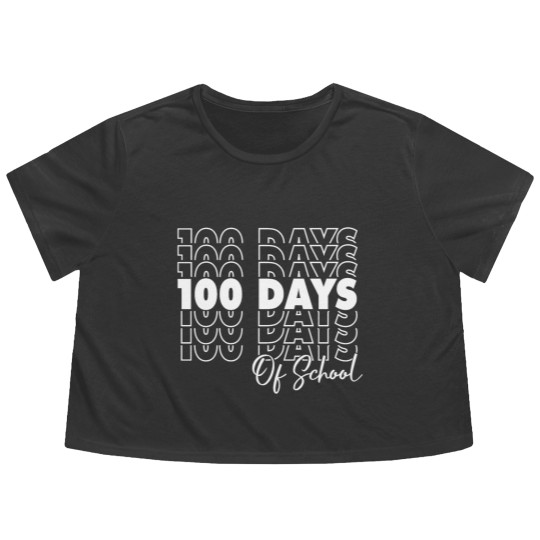 Discover 100 Days Of School - 100th Day Of School Flowy Cropped Tees