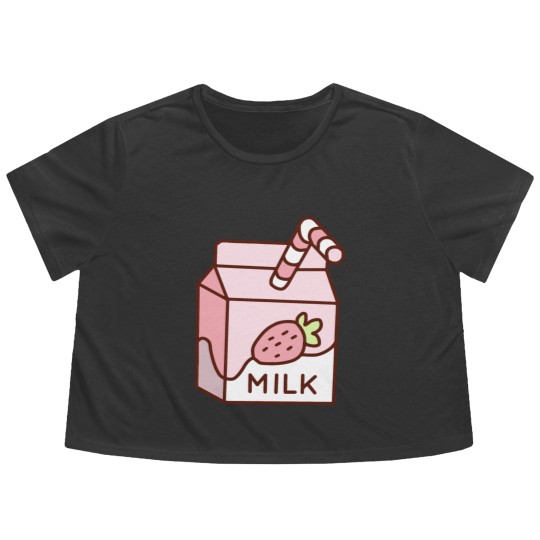 Discover YesStyle strawberry milk Flowy Cropped Tees