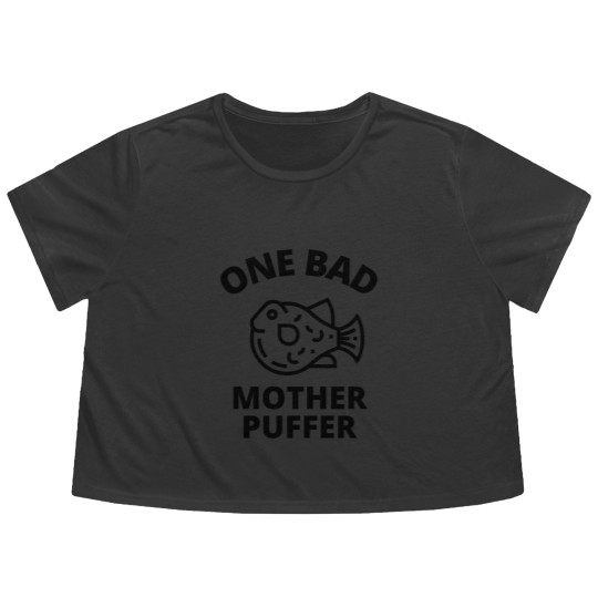 Discover One bad mother puffer Flowy Cropped Tees