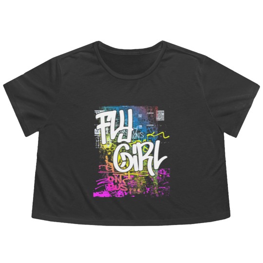 Discover Fly Girl 80s 90s Rap Old School Hip Hop Graffiti Flowy Cropped Tees
