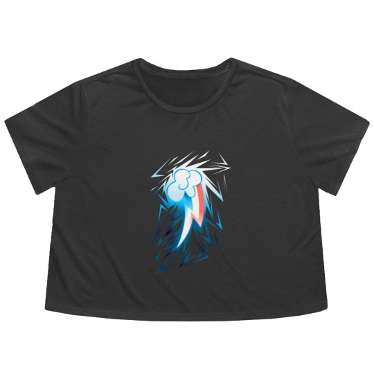 Discover Shards of Rainbow Dash's Cutiemark Flowy Cropped Tees