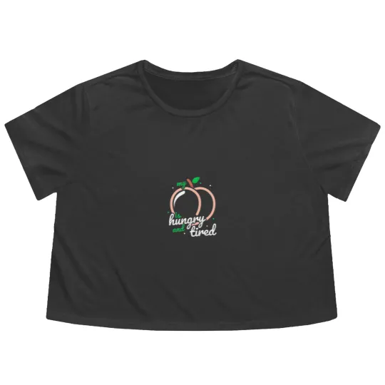 Discover Peach Fruit Print Just Apricot Peachy Hungry And T Flowy Cropped Tees