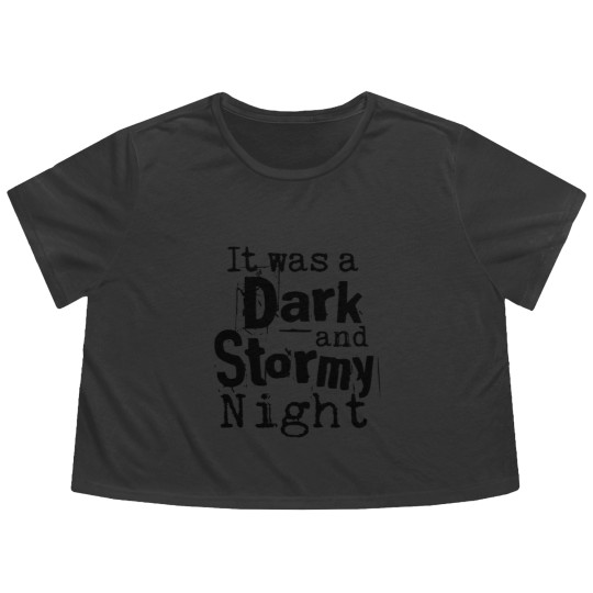 Discover Dark and Stormy Night T Flowy Cropped Tees