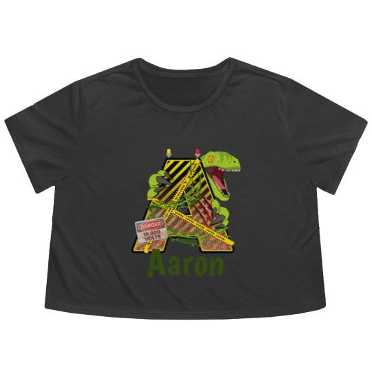 Discover Jurassic Alphabet | Initial Letter Custom Name | A Flowy Cropped Tees