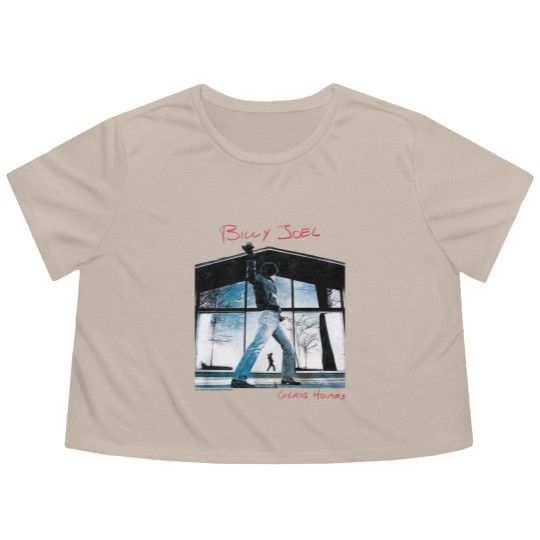 Discover Billy Joel Glass Houses White Flowy Cropped Tees