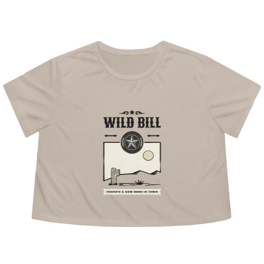 Discover Vintage Wild West Bill Poster Flowy Cropped Tees