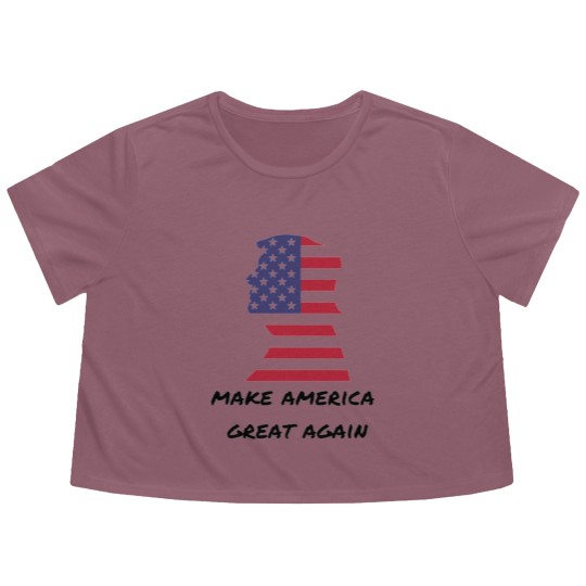 Discover DONALD TRUMP FOR PRESIDENT - Make America Great Again - Flowy Cropped Tees