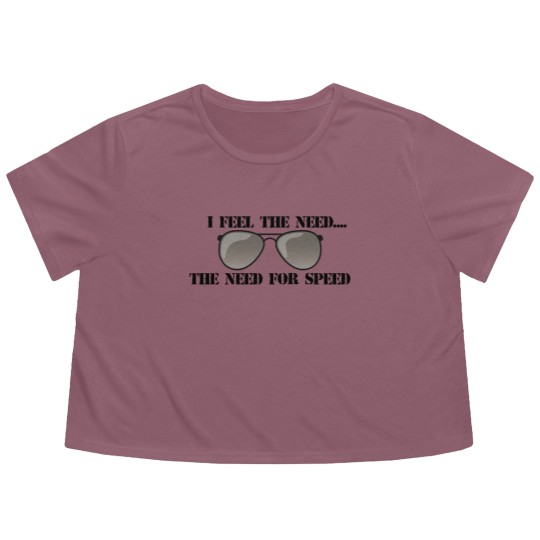 Discover Feel the Need for Speed, Top Gun Flowy Cropped Tees