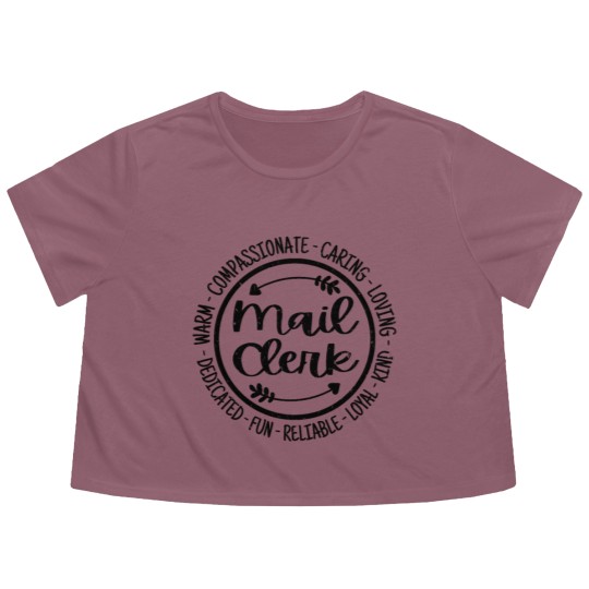 Discover Mail Clerk Vintage Gift Flowy Cropped Tees