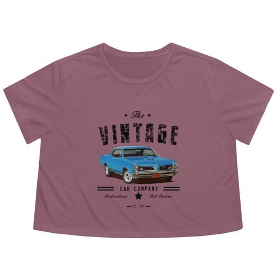 Discover Vintage Car Company Flowy Cropped Tees
