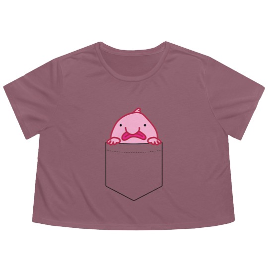 Discover Blobfish Meme Flowy Cropped Tees Blobfish In Your Pocket