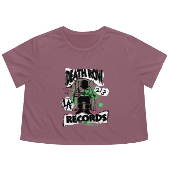 Discover Death Row Records Green Decoupage Flowy Cropped Tees
