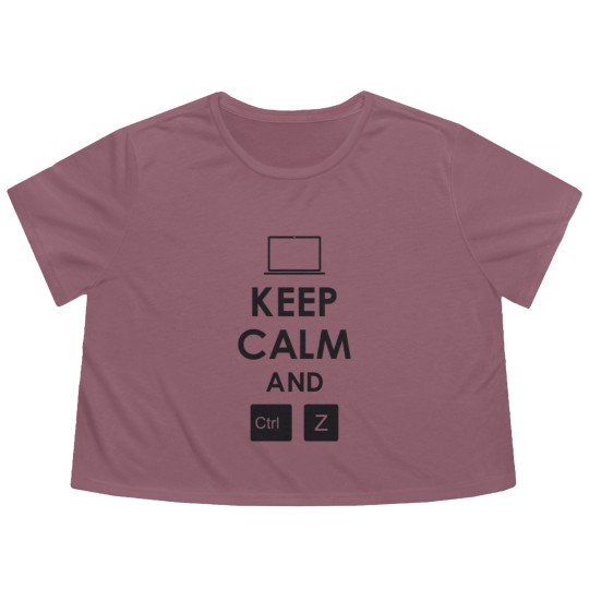 Discover keep calm and ctrl z Flowy Cropped Tees
