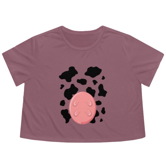 Discover Cow Utters Costume Flowy Cropped Tees Funny Cute Halloween