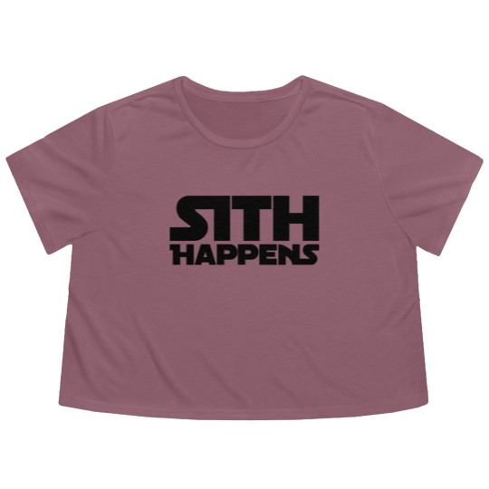 Discover Sith happens Flowy Cropped Tees