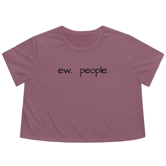 Discover ew, people - black - Ew People - Flowy Cropped Tees