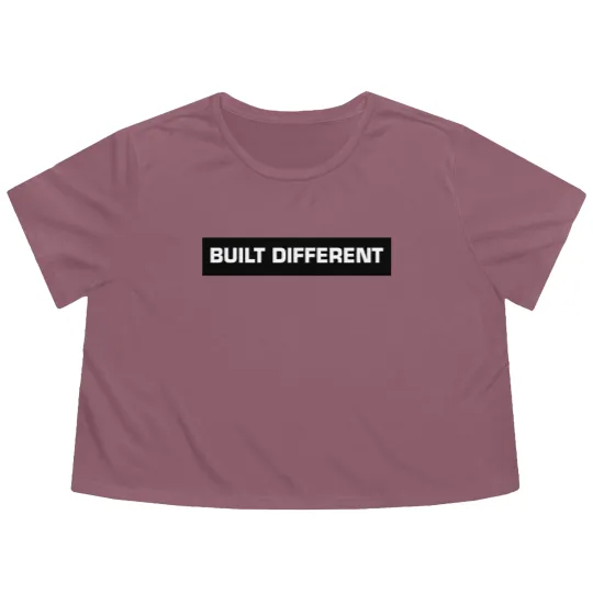 Discover Just built different Flowy Cropped Tees
