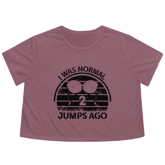 Discover I Was Normal 2 Jumps Ago Paratrooper Airborne Flowy Cropped Tees