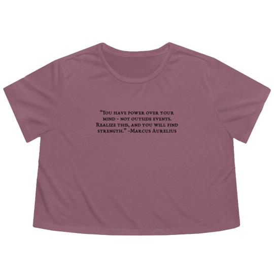 Discover Philosopher’s Saying Flowy Cropped Tees