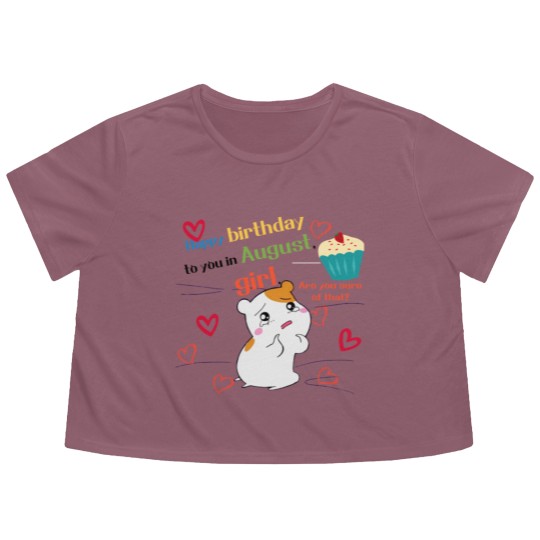 Discover august birthday Flowy Cropped Tees