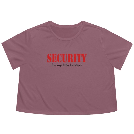 Discover Security for my little brother Flowy Cropped Tees