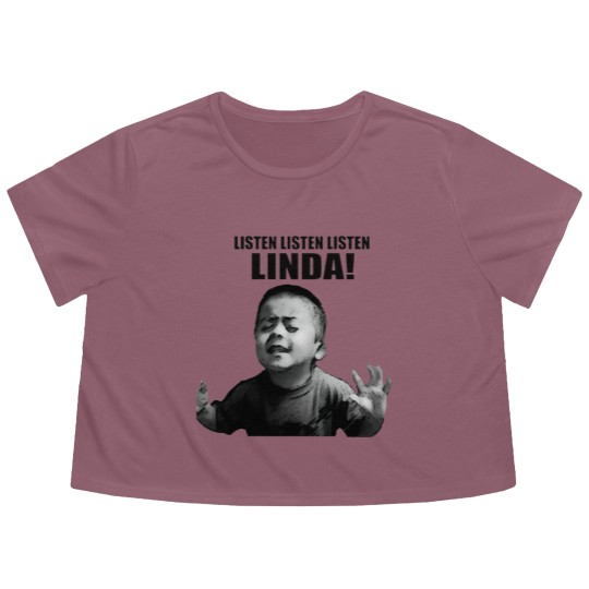 Discover listen linda Flowy Cropped Tees