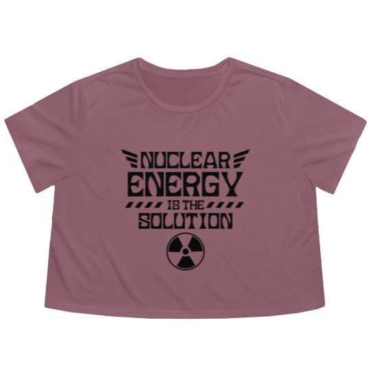 Discover Nuclear energy is the solution Atomic Fusion Clean Flowy Cropped Tees