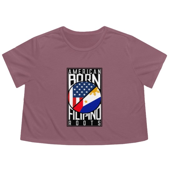Discover American Born Filipino - Fil-Am Filipino American Flowy Cropped Tees