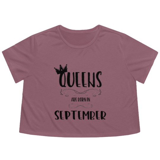 Discover September birthday women ladies queen Flowy Cropped Tees