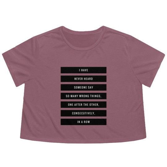 Discover So Many Bad Things Flowy Cropped Tees