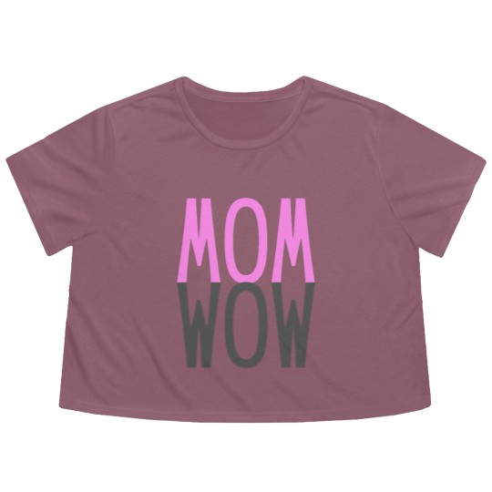 Discover Mom Wow Kids Super Power Mothers Day Gift Flowy Cropped Tees