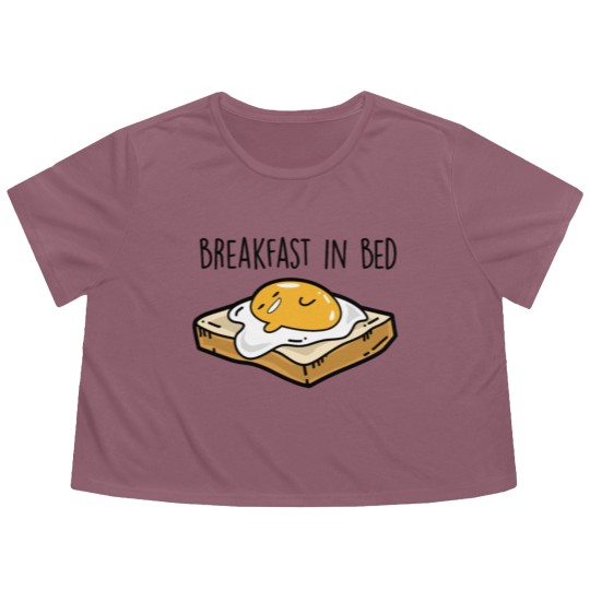 Discover Fried egg toast - Breakfast in bed Flowy Cropped Tees