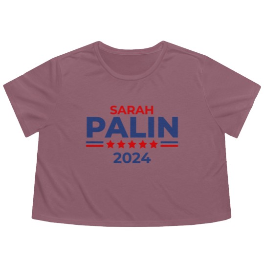 Discover Sarah Palin Alaska Governor Republican For Preside Flowy Cropped Tees