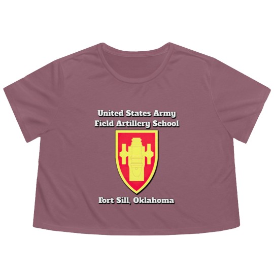 Discover Army Field Artillery School Fort Sill Oklahoma pro Flowy Cropped Tees