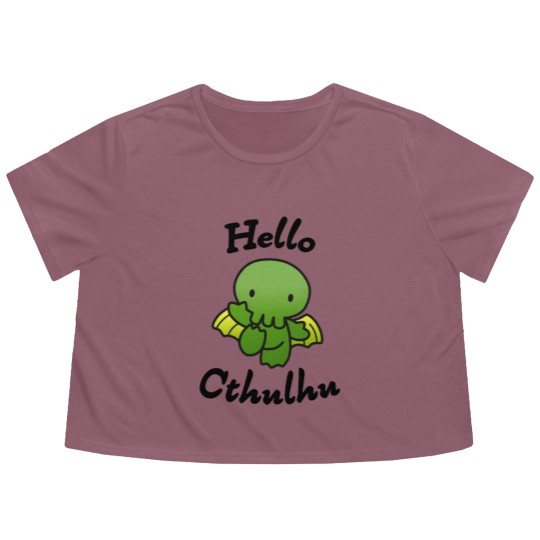 Discover Hello Cthulhu Flowy Cropped Tees