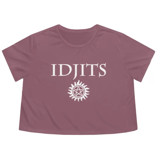Discover Idjits Bobby Singer Supernatural Flowy Cropped Tees Flowy Cropped Tees