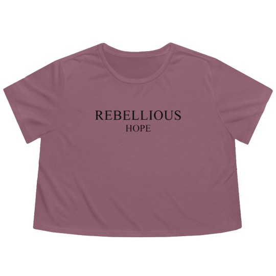 Discover Rebellious Hope Flowy Cropped Tees