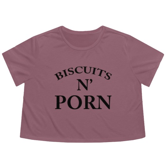 Discover BISCUITS N PORN Flowy Cropped Tees
