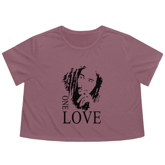 Discover One Love Bob Marley Flowy Cropped Tees, The Legend Flowy Cropped Tees