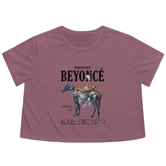 Discover Beyonc Renaissance Flowy Cropped Tees, Beyonc 2023 Tour Flowy Cropped Tees
