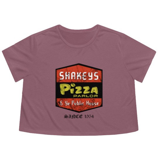 Discover Pizza Flowy Cropped Tees, Shakeys (vintage) Essential Flowy Cropped Tees, Shakeys Pizza Unisex Heavy Cotton Flowy Cropped Tees