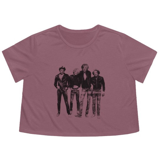 Discover golden-girls Mashup - Vintage Pencil Drawing Style - golden-girls - Flowy Cropped Tees