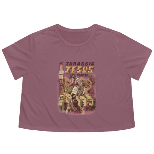 Discover JURASSIC JESUS Flowy Cropped Tees