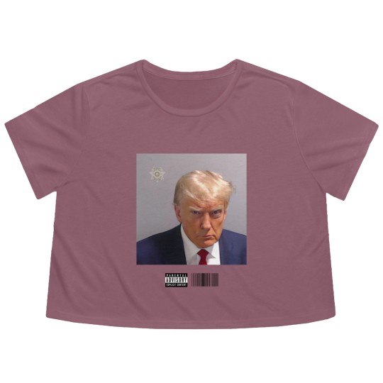 Discover Donald Trump Mugshot Flowy Cropped Tees