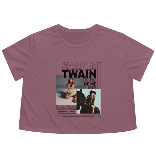 Discover Shania Twain Flowy Cropped Tees, Queen Of Me Tour 2023 Flowy Cropped Tees, Country Music Singer Flowy Cropped Tees