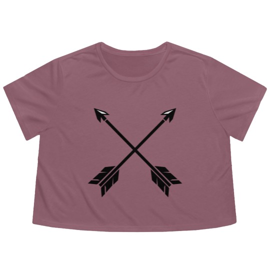 Discover arrows crossed Flowy Cropped Tees