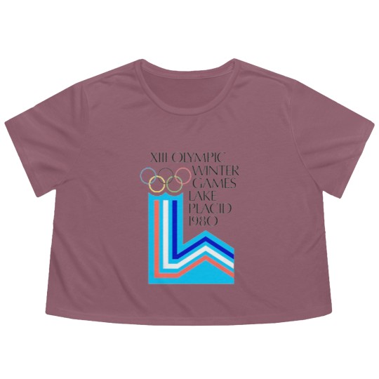 Discover Lake Placid 1980 Winter Olympics Flowy Cropped Tees