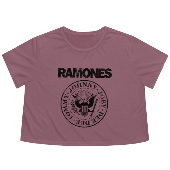 Discover Flowy Cropped Tees Ramones Logo Tommy Dee Dee Joey Retro Vintage