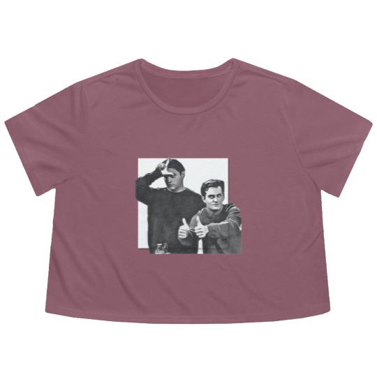 Discover Chandler Bing-Joey Tribbiani Flowy Cropped Tees Bing Tribbiani Flowy Cropped Tees